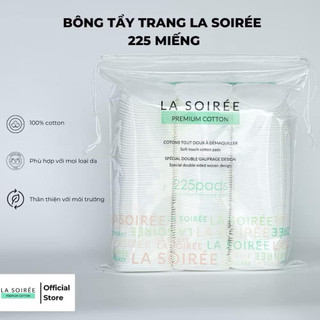 Bông Tẩy Trang La Soirée (Lamer) 100% Cotton Siêu Mềm Siêu Mịn, Không Xơ Bông