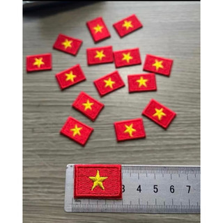 logo cờ đỏ sao vàng hình thêu ủi nhiệt gắn trên mọi chất liệu