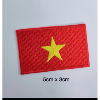 logo cờ đỏ sao vàng hình thêu ủi nhiệt gắn trên mọi chất liệu