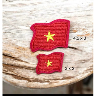 logo cờ đỏ sao vàng hình thêu ủi nhiệt gắn trên mọi chất liệu