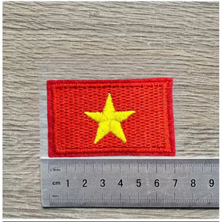 logo cờ đỏ sao vàng hình thêu ủi nhiệt gắn trên mọi chất liệu