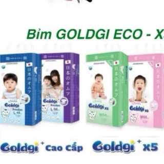 [CHƯƠNG TRÌNH MỚI] Bỉm quần/dán Goldgi+/X5/Eco Nhật Bản đủ size /S84/M66/M60/L48/L56/XL44