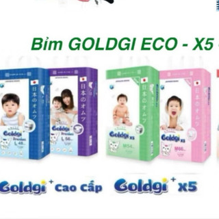 Bỉm quần/dán Goldgi+/X5/Eco Nhật Bản đủ size /S84/M66/M60/L48/L56/XL44
