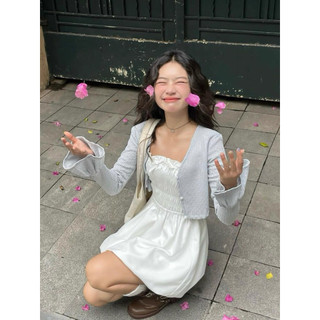 BLOOM Dress | Váy trắng hai dây tiểu thư, váy baby doll dáng xòe nàng thơ Hàn Quốc