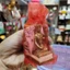Handcrafted Metal Figurine with Traditional Thai Fabric & Wood