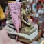 Handcrafted Metal Figurine with Traditional Thai Fabric & Wood