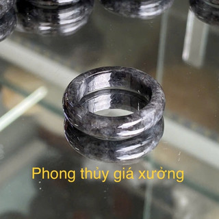 Nhẫn gà đen ng0c cẩm thach size 16-18mm