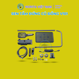 Sen Cây Tắm Đứng Nóng Lạnh Norita N101 Full LED Hiển Thị Nhiệt Độ  Củ Đồng, Mạ Titan, Bảo Hành 3 Năm