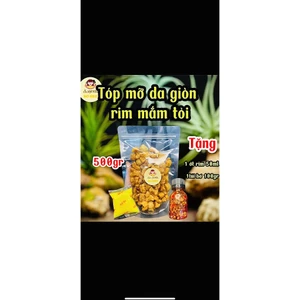 Túi tóp mỡ rim mắm tỏi- túi 500 gram {Tặng 1 chai ớt rim + 1 bịch bơ }