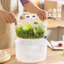 Rổ nhựa rửa rau củ, quay 360 độ làm khô rau nhanh