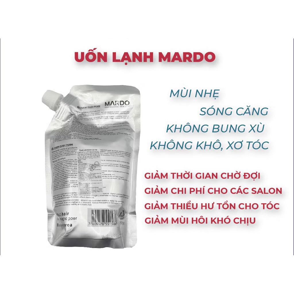 Mardo Thuốc Uốn Lạnh Thông Minh 500ml Chính Hãng Hàn Quốc Công Nghệ 3D Giúp Tóc Xoăn Đẹp & Căng Sóng