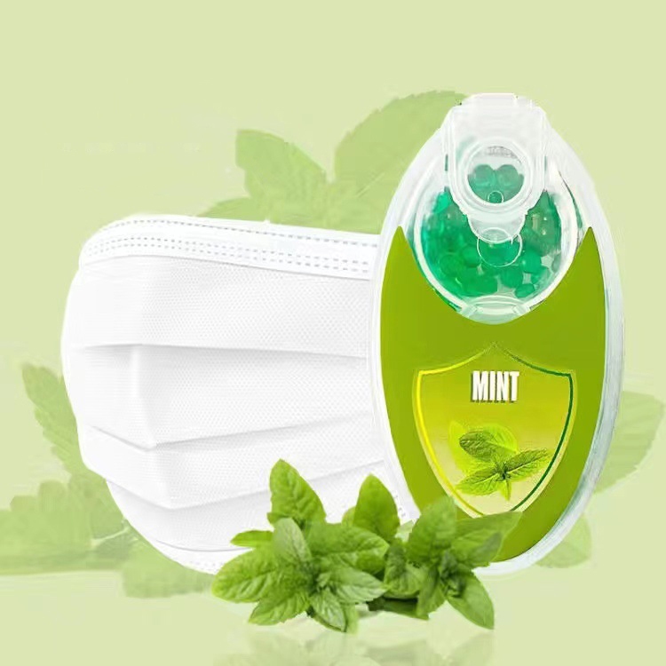 Viên bấm khử mùi hương vị bạc hà tạo hương thơm tăng vị, hạt thơm khẩu trang chống say xe