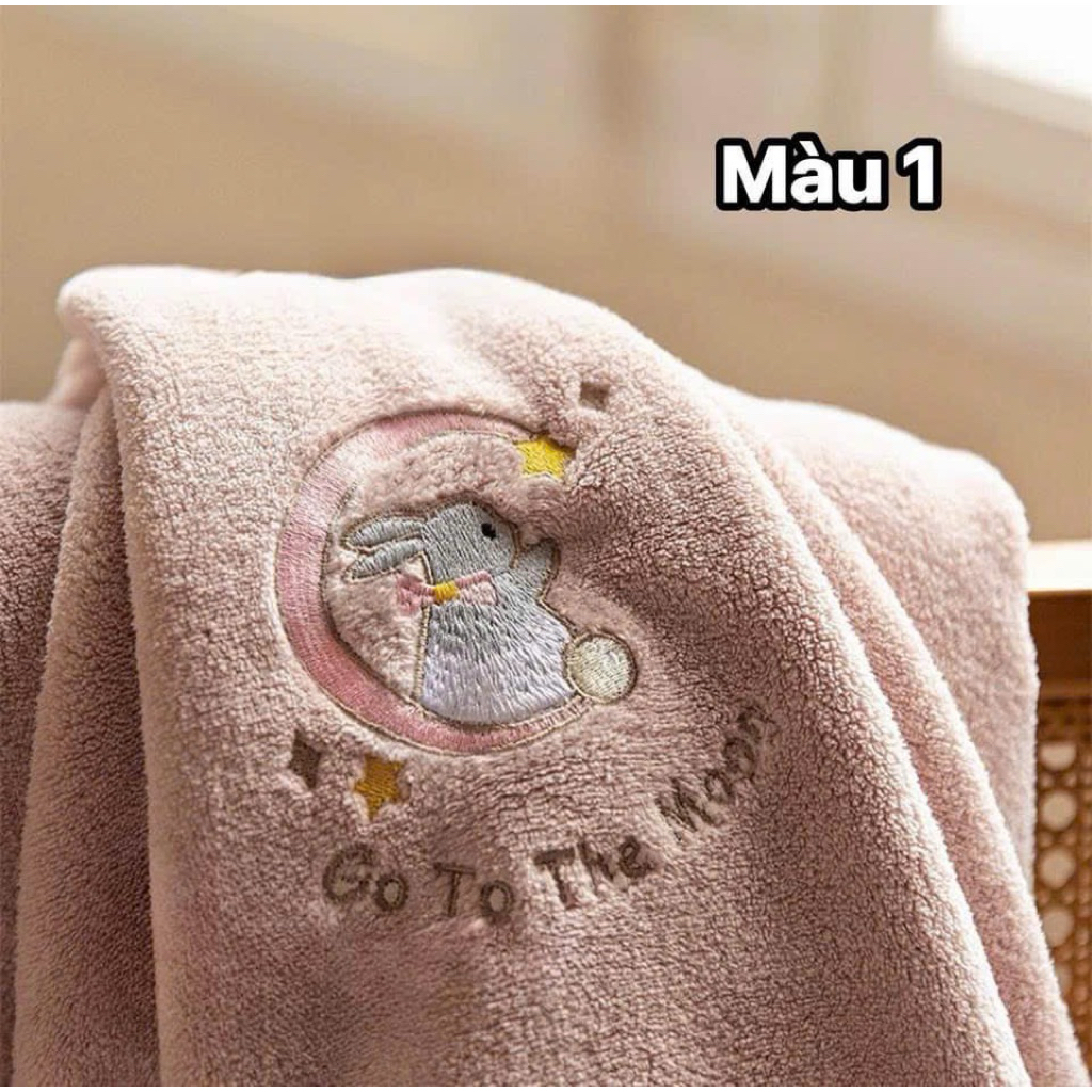 Khăn tắm thỏ cao  cấp 140*70cm dày dặn mềm minh thấm hút tốt