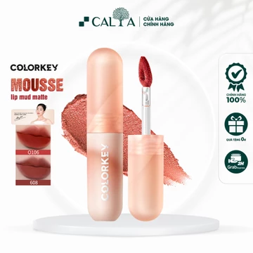 Son Colorkey Kem Lì Nhung Mịn, Mềm Môi - Colorkey Mousse Lip Mud Matte 2g