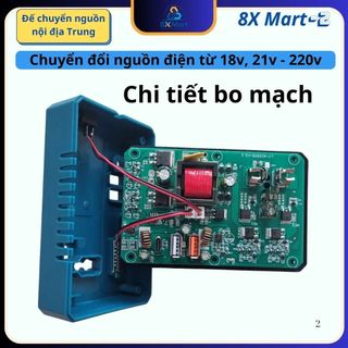 Đế Chuyển Đổi Nguồn Điện 18V-21V Lên Điện 220V, Chân Pin Phổ Thông 4cm, Điện áp 150w