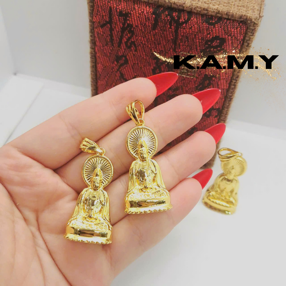 Mặt Dây Chuyền Phật Thích Ca Mâu Ni Mạ Vàng – Bình An, Hộ Mệnh, Chiêu Tài, Phong Thủy May Mắn