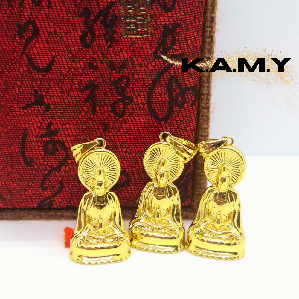 Mặt Dây Chuyền Phật Thích Ca Mâu Ni Mạ Vàng – Bình An, Hộ Mệnh, Chiêu Tài, Phong Thủy May Mắn