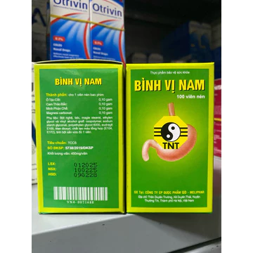 Bình Vị Nam TNT - Viên uống hỗ trợ viêm loét dạ dày, tá tràng, giảm ợ hơi ợ chua ( lọ 100 viên )