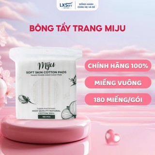 Bông Tẩy Trang Miju 100% cotton cao cấp, mềm mịn, thân thiện mọi làn da