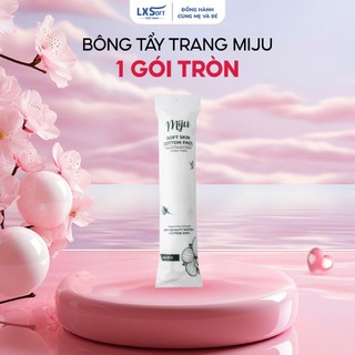 Bông Tẩy Trang Miju 100% cotton cao cấp, mềm mịn, thân thiện mọi làn da