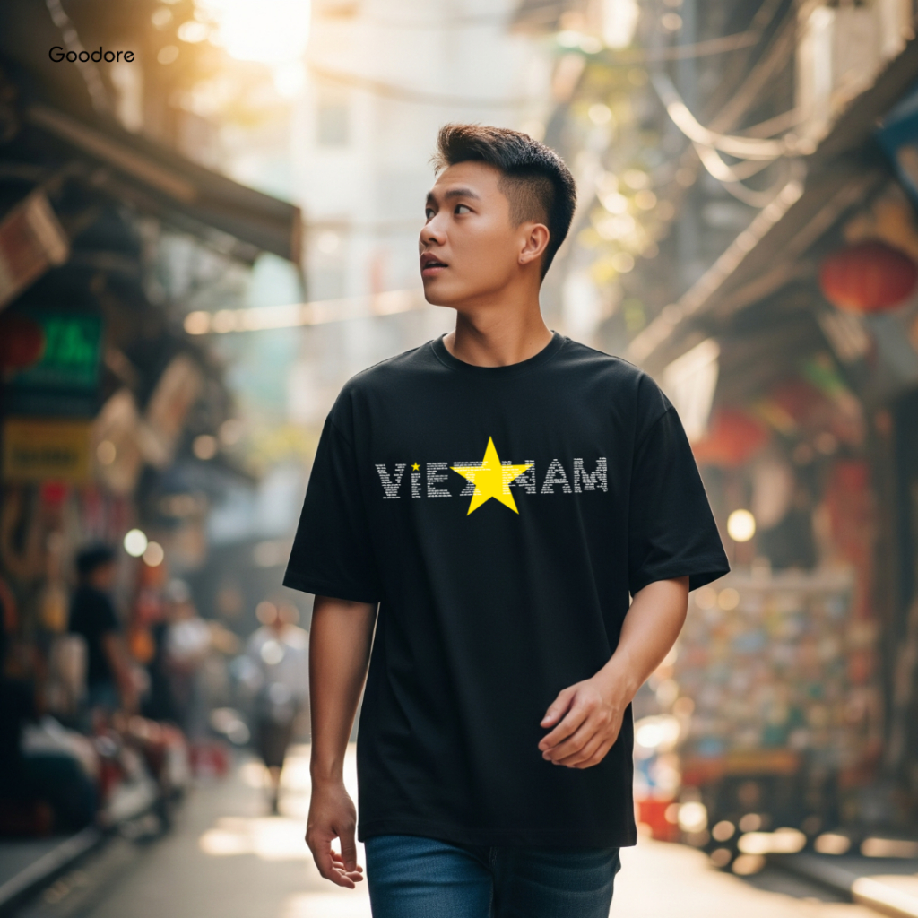 Áo thun Oversize cotton unisex nam nữ Goodore BST Tết Độc Lập mẫu Tuyên Ngôn thoáng mát năng động