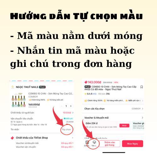 COMBO 5 CHAI GEL LẠNH NGẪU NHIÊN  - Sơn Móng Tay Tá Lả 5 Chai Giải Tồn Được Chọn Tông Màu - Ngọc Thủy Nails