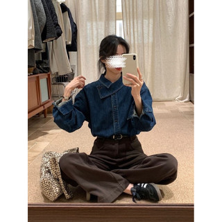 ÁO SƠ MI DENIM NỮ CỔ VẠT