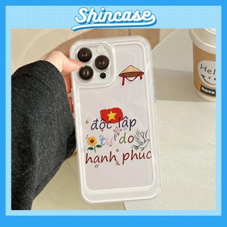 Ốp Lưng iPhone Việt Nam Độc Lập Viền Thẳng Chống Sốc, Bảo Vệ Camera - iP 7/8/X/XS/11/12/13/14/15/16/17/Plus/Pro/Max/Air