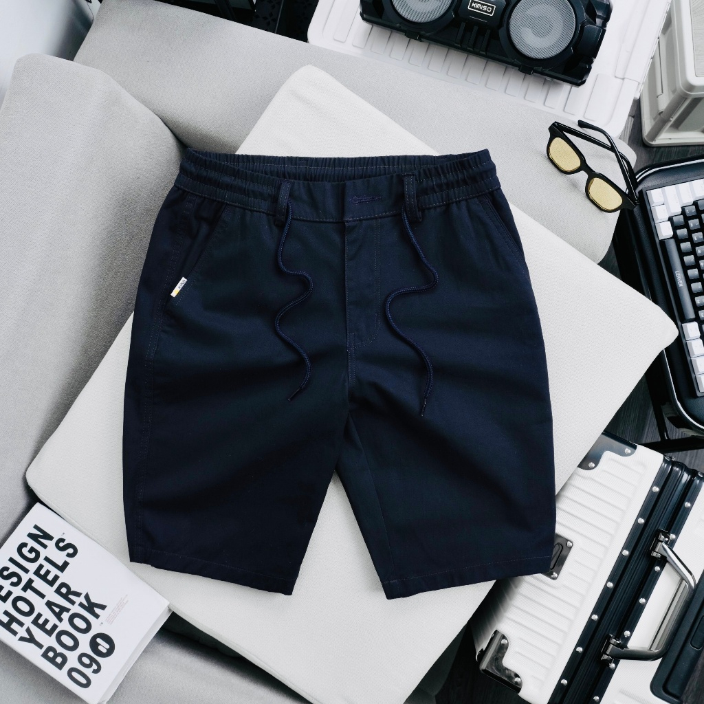 Quần Short Kaki Cao Cấp KINGFASHION Menswear Lưng Thun Dây Rút Có Khóa Kéo Vải Co Giãn