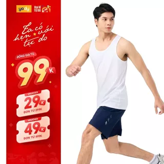 Áo ba lỗ nam Yody áo thể thao basic chất thun cotton mềm mịn thoáng mát MCTA25S036