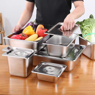Khay đựng thạch topping trà sữa GN inox có nắp,Khay inox GN thạch trà sữa