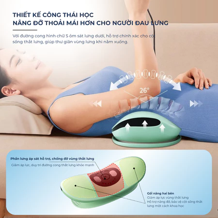 Máy massage lưng TL02 rung kết hợp túi khí, massage lưng xung điện chườm ấm hỗ trợ giảm đau Masaji
