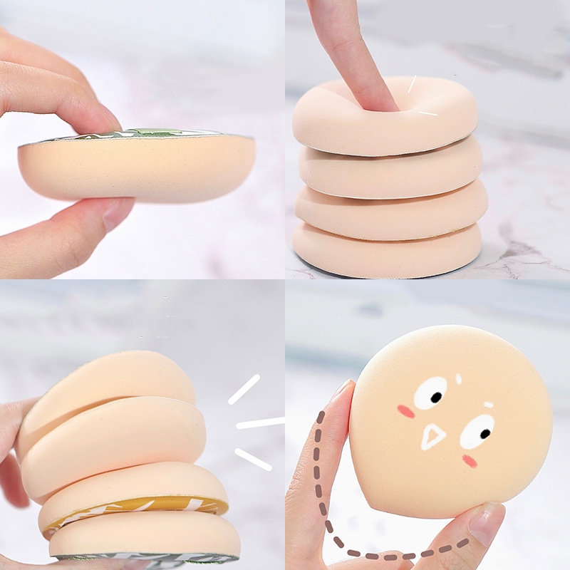 GECOMO Combo mút tán kem nền XL kèm hộp hình giọt nước bông mềm mịn dễ tán | NHÍM HOUSE