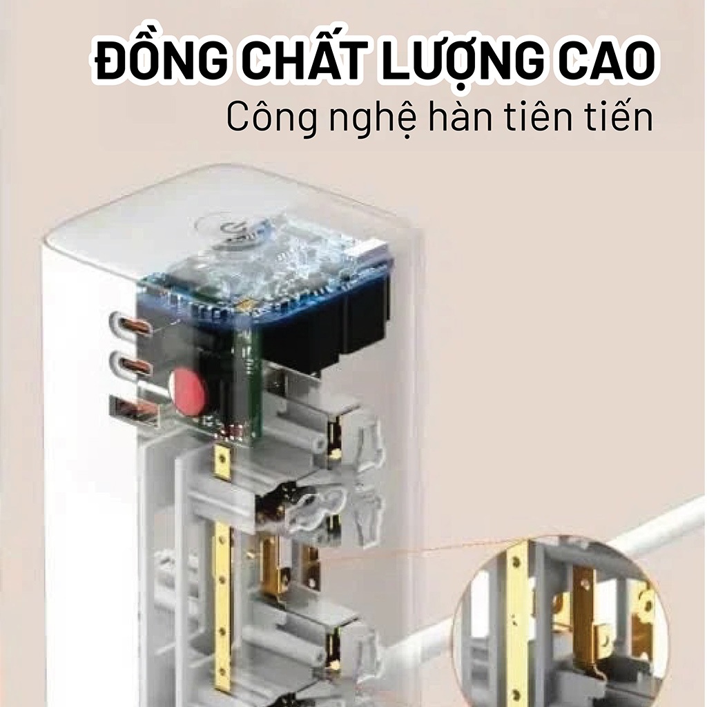 Ổ Cắm Điện Tanaka TNK-OD34026 - Ổ điện trụ đứng - Công suất 2500W - Bảo hành chính hãng 12 tháng