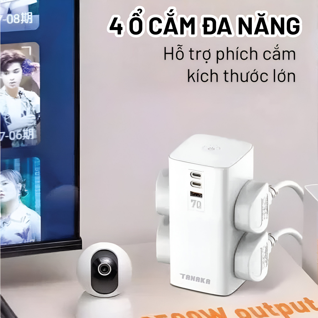 Ổ Cắm Điện Tanaka TNK-OD34026 - Ổ điện trụ đứng - Công suất 2500W - Bảo hành chính hãng 12 tháng