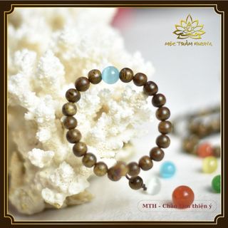 Vòng Tay Trầm Hương Cho Bé Mix Đá Theo Mệnh Trầm Tốc Việt Size 6/7/8mm - Mộc Trầm Hương MTH