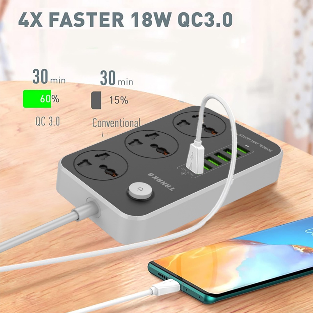 Ổ Cắm Điện Tanaka TNK-OD6325 - 6 Cổng USB - Bảo hành chính hãng 12 tháng