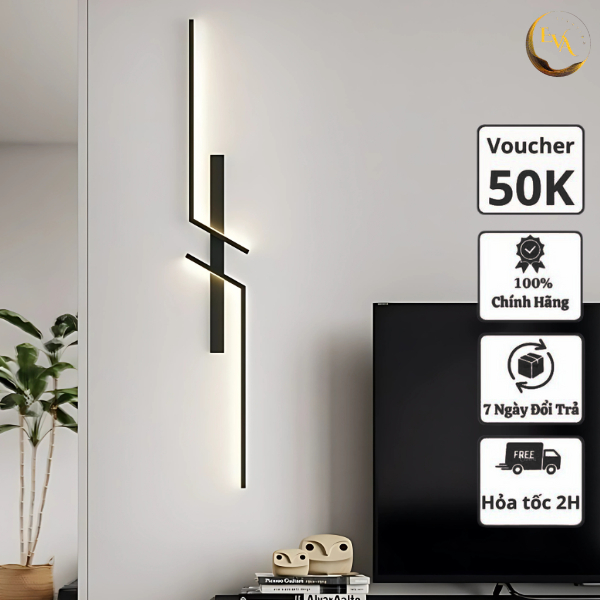 Đèn tường LED EVA AP1114, 3 chế độ ánh sáng dài 1m trang trí phòng khách, phòng ngủ, phòng ăn, bảo hành 24 tháng