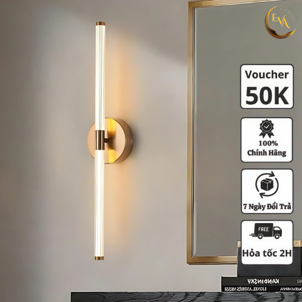 Đèn gắn tường EVA AP1122 trang trí phòng khách, phòng ngủ, phòng làm việc, ánh sáng 3 màu bảo hành 12 tháng