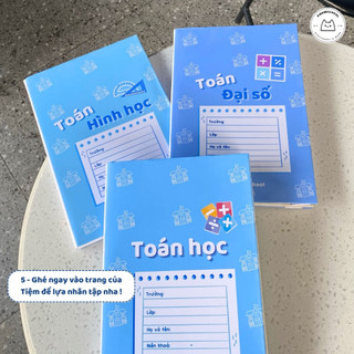 [LẺ] Giấy Bao Tập, Bao Vở, Bao Sách Môn Học Phong Cách Tiny Campus Giấy Bóng Dày Chất Lượng | Thiết kế bởi Pinandschool