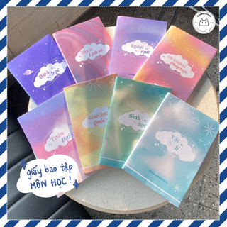 [LẺ] Giấy Bao Tập, Bao Vở, Bao Sách Môn Học Đám Mây Pastel Dreamscape | Thiết kế bởi Pinandschool