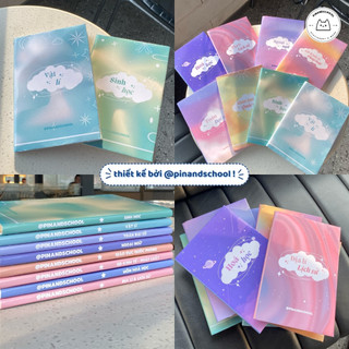 [LẺ] Giấy Bao Tập, Bao Vở, Bao Sách Môn Học Đám Mây Pastel Dreamscape | Thiết kế bởi Pinandschool