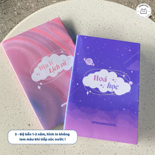 [LẺ] Giấy Bao Tập, Bao Vở, Bao Sách Môn Học Đám Mây Pastel Dreamscape | Thiết kế bởi Pinandschool