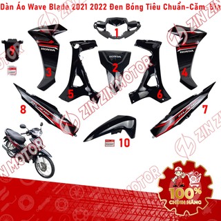Dàn Áo Wave Blade 110 2021 2022 Đen Bóng Phiên Bản Tiêu Chuẩn Bánh Căm Phanh Đĩa Chính Hãng - ZZM