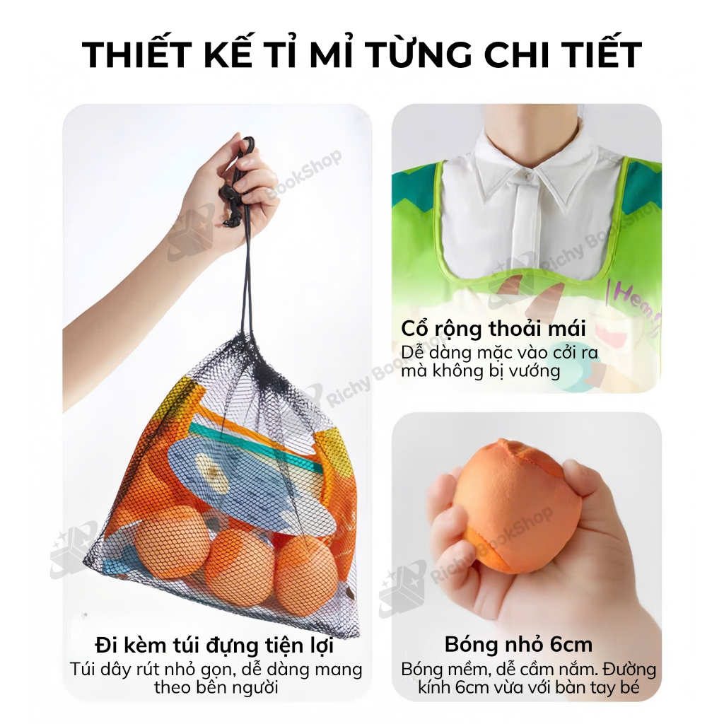 Đồ chơi ném bóng dính cho bé Mideer Crazy Dodgeball Kid, đồ chơi vận động cho bé