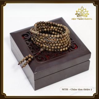 Vòng Tay Trầm Hương Chuỗi Tràng 216 Hạt 4mm Trầm Tốc Việt - Mộc Trầm Hương MTH