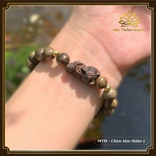 Vòng Trầm Hương Tròn Đơn Tốc Việt Size 6/7/8/10/12 - Mix Charm Sánh - Mộc Trầm Hương MTH