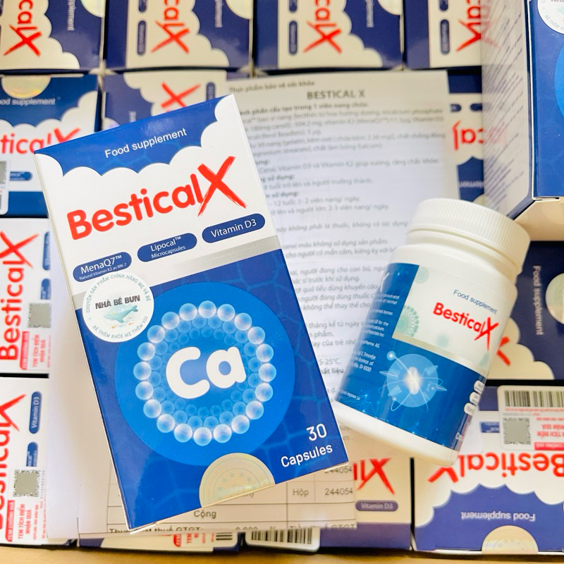 Canxi Bestical X - Canxi sinh học dạng viên trẻ từ 8 tuổi hộp 30 viên