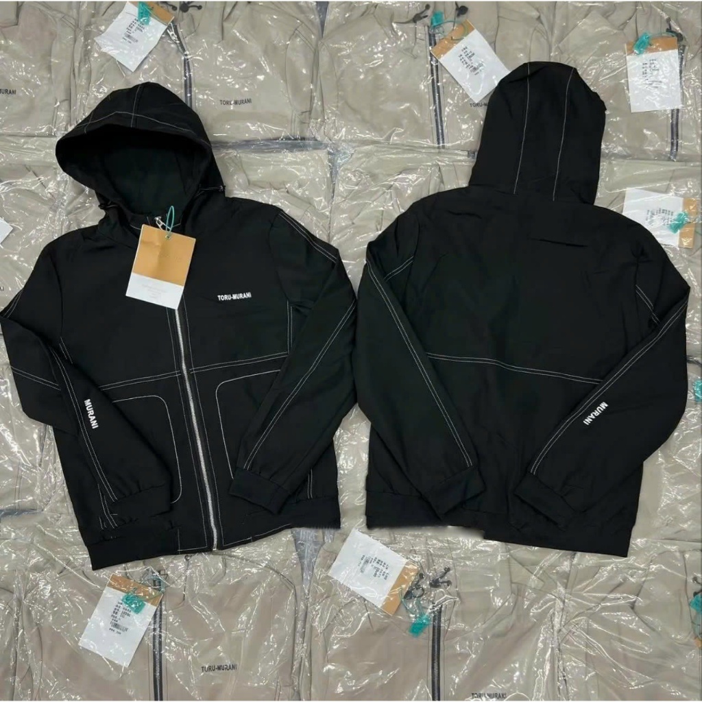 Áo Khoác Gió Chỉ Nối Cao Cấp Dày Dặn Nam Menswear Có Túi Có Cổ Jacket
