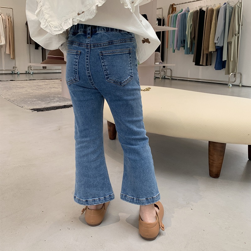 Quần Jean Ống Loe Cho Bé Gái, Quần Jean Ống Loe Cho Bé Gái HANIA KIDS Chất Liệu Jean Mềm Mại
